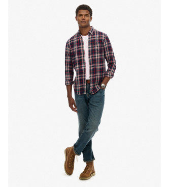 Superdry Camisa xadrez vintage vermelha