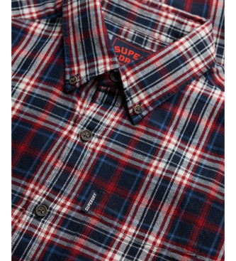 Superdry Camisa xadrez vintage vermelha