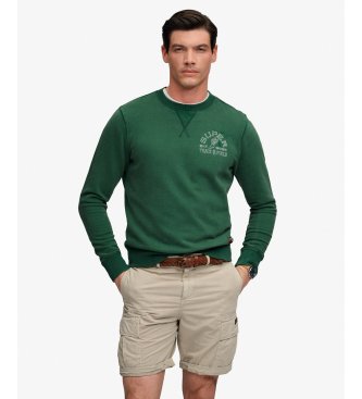 Superdry Vintage Prep Relaxed groene sweater