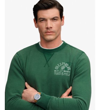 Superdry Vintage Prep Relaxed groene sweater