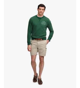 Superdry Vintage Prep Relaxed groene sweater
