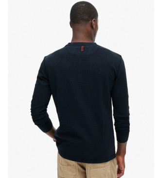 Superdry Vintage gestructureerd opa T-shirt marine