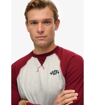 Superdry Vintage Athletic Baseball Top red