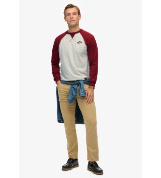 Superdry Vintage Athletic Baseball Top red