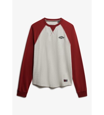 Superdry Vintage Athletic Baseball Top red