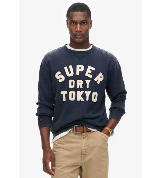 Superdry Vintage Athletic Crew Sweatshirt marine