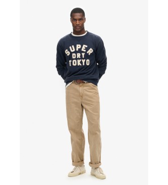 Superdry Vintage Athletic Crew Sweatshirt marine