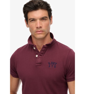Superdry Polo Vintage Athletic Emb rood