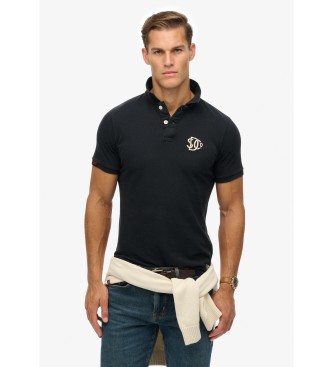 Superdry Vintage Athletic Emb navy polo shirt