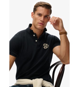 Superdry Vintage Athletic Emb navy polo shirt