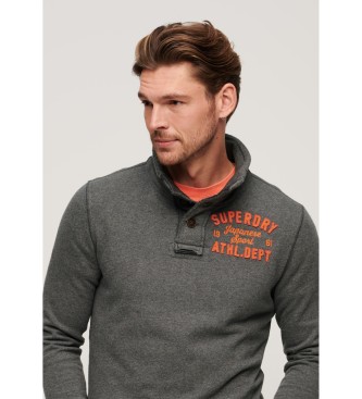 Superdry Vintage Athletic Henley sweat-shirt gris