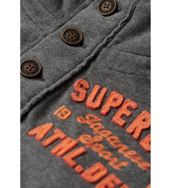 Superdry Vintage Athletic Henley grey sweatshirt