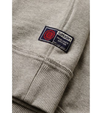 Superdry Vintage Athletic Henley grey sweatshirt