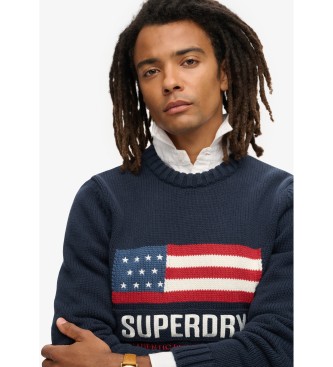 Superdry Vintage Athletic Marineblauer Pullover
