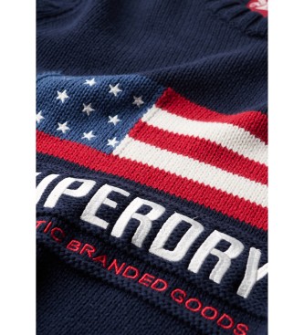 Superdry Vintage Athletic Marineblauer Pullover