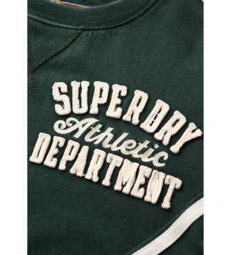 Superdry Vintage Athletic koszulka z długim rękawem w paski zielona