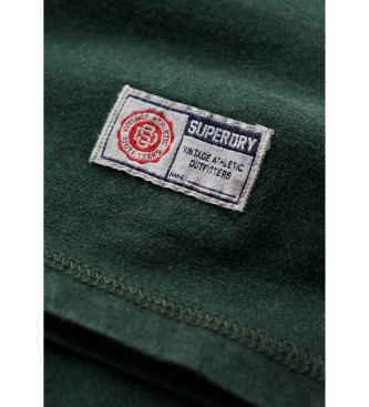 Superdry Vintage Athletic črtasta majica z dolgimi rokavi zelena