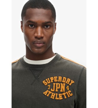 Superdry Vintage Athletic langrmet stribet t-shirt sort