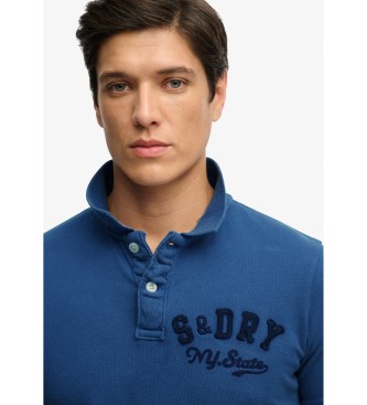 Superdry Vintage Athletic blue polo shirt