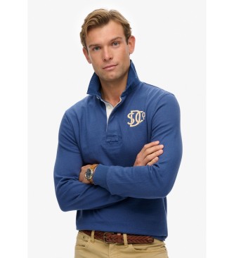 Superdry Vintage Athletic Rugby blue polo shirt