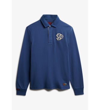 Superdry Vintage Athletic Rugby blue polo shirt