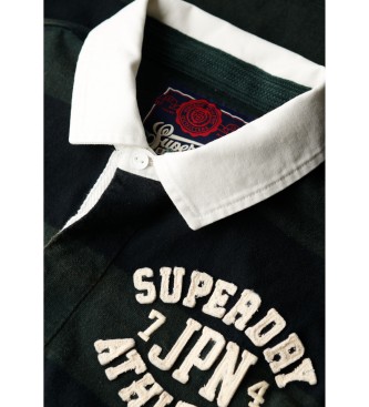 Superdry Sportowa koszulka polo czarna, zielona