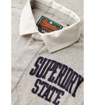 Superdry Atletisch grijs poloshirt