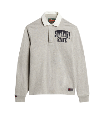 Superdry Atletisch grijs poloshirt