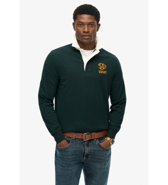 Superdry Vintage Athletic Eagle polo donkergroen