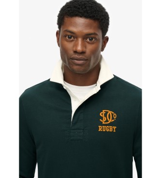 Superdry Vintage Athletic Eagle polo donkergroen