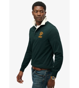 Superdry Vintage Athletic Eagle polo donkergroen