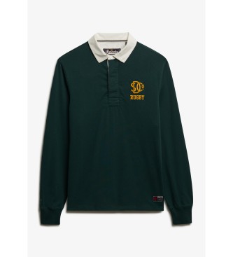 Superdry Vintage Athletic Eagle polo donkergroen