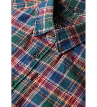 Superdry Camicia in cotone biologico a quadri vintage multicolore