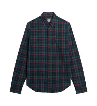 Superdry Organic cotton shirt in vintage navy check