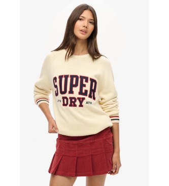 Superdry Minispódniczka plisowana sztruksowa bordowa