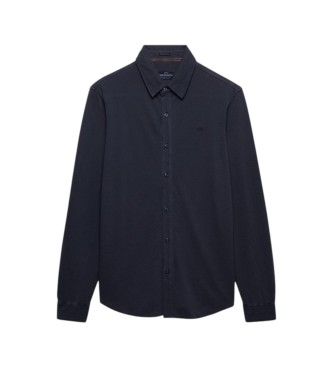 Superdry Vintage Destroy Navy Pique Shirt