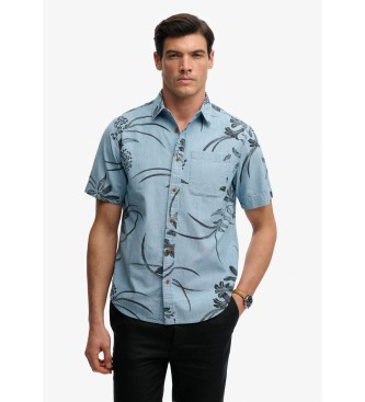 Superdry Camisa Vintage Loom manga curta azul