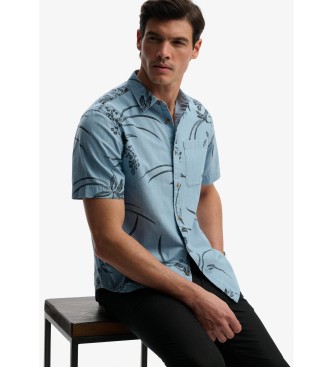 Superdry Camisa Vintage Loom manga curta azul