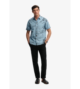 Superdry Camisa Vintage Loom manga curta azul