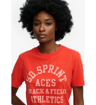 Superdry Camiseta Vintage Prep Pocket rojo