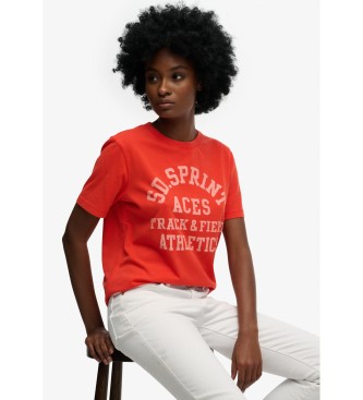 Superdry Camiseta Vintage Prep Pocket rojo