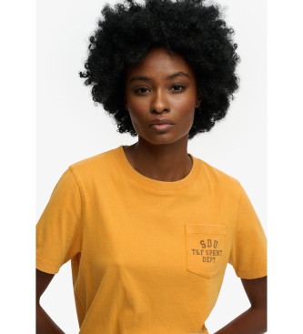 Superdry Camiseta Vintage Prep Pocket amarillo
