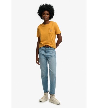 Superdry Camiseta Vintage Prep Pocket amarillo