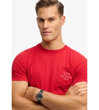 Superdry Vintage majica Prep rdeča