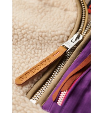 Superdry Vintage Retro bege com meio fecho de correr