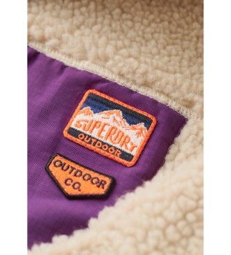 Superdry Vintage Retro bege com meio fecho de correr