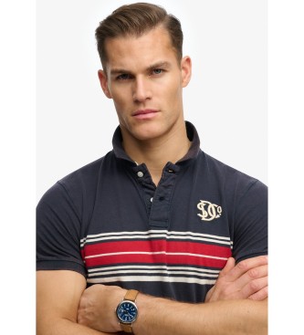 Superdry Vintage Stripe navy polo shirt