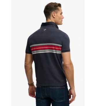 Superdry Vintage Stripe navy polo shirt
