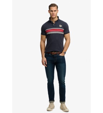 Superdry Vintage Stripe navy polo shirt