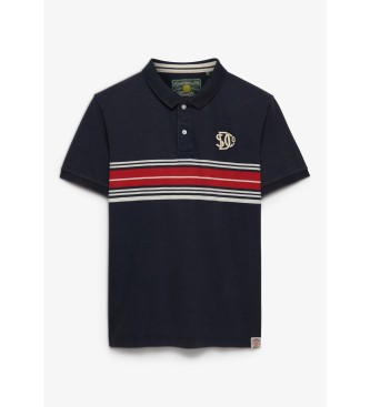 Superdry Vintage Stripe navy polo shirt